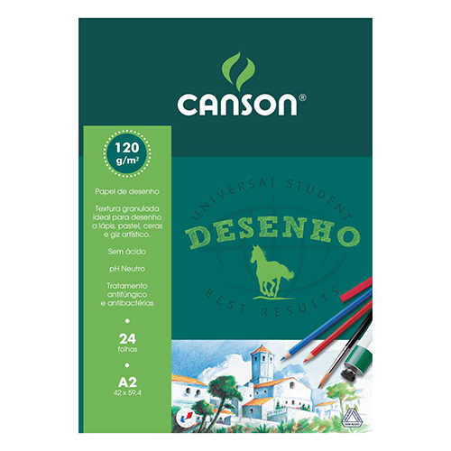 BLOCO DESENHO CANSON A2 120GR 24 FOLHAS 200005625