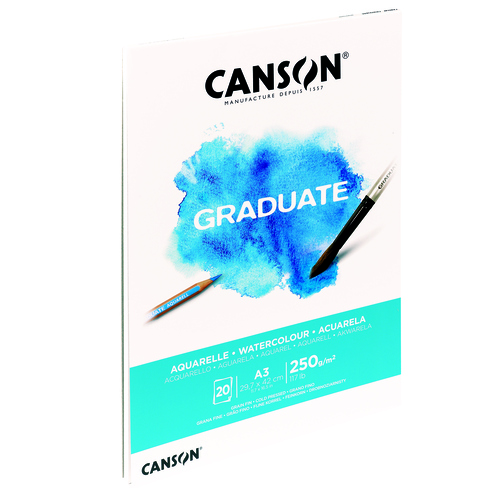 BLOCO DESENHO CANSON GRADUATE A3 250GR 20 FOLHAS AGUARELA C400110374