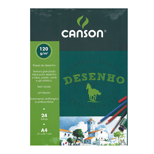 BLOCO DESENHO CANSON A4 120GR 24 FOLHAS C200005602