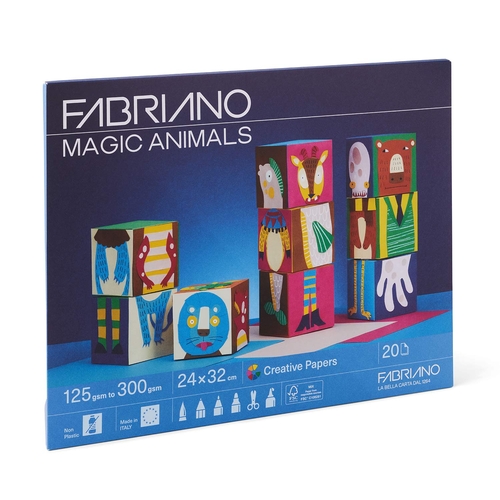 BLOCO PAPÉIS CRIATIVOS FABRIANO MAGIC ANIMALS S0400010