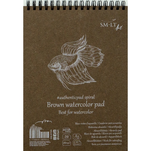 BL. DESENHO SM.LT BROWN WATERCOLOR A5 280GR 20F 5AB-20TS/B
