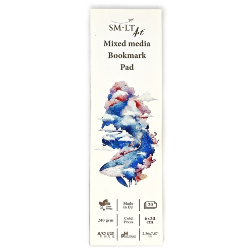 Bloco Desenho SM.LT Bookmark Watercolor 60x200 240gr 20 Folhas