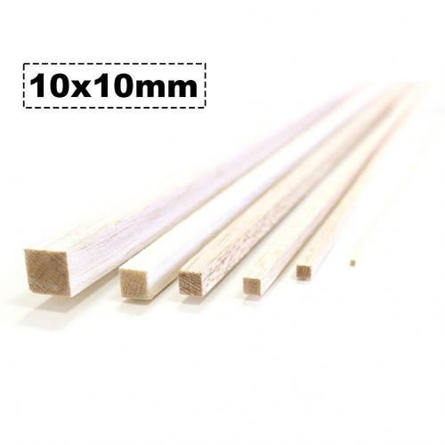 RIPA DE MADEIRA DE BALSA 100CM 10X10MM