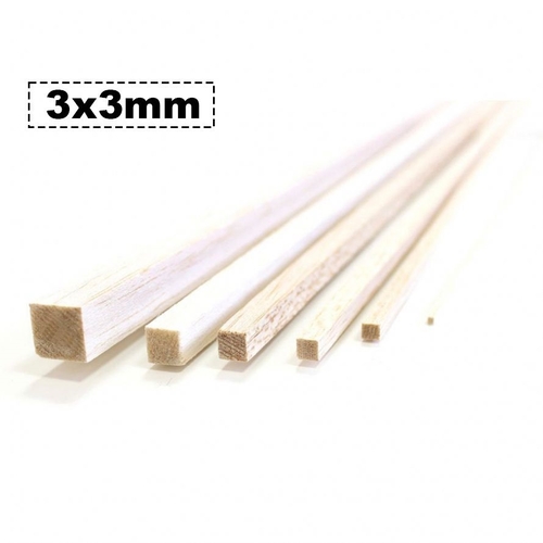 RIPA DE MADEIRA DE BALSA 100CM 3X3MM